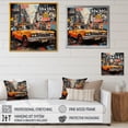 thumbnail image 4 of Designart "Dreamy Minneapolis Cityscape with Taxi" Cityscapes Framed Wall Art - Modern Yellow Minneapolis Entryway Framed Wall Art, 4 of 6