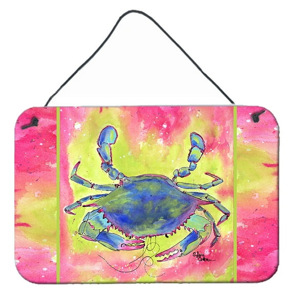 Carolines Treasures 8343DS812 Crab Wall or Door Hanging Prints 8HX12W multicolor
