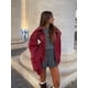 thumbnail image 4 of Chaqueta de cuero con cremallera para mujer, abrigo Bomber corto de manga larga con solapa y costuras en contraste, ropa de calle elegante, 2024, 4 of 5