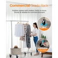 thumbnail image 6 of HOKEEPER 300 lbs Heavy Duty Clothing Garment Rack Commercial Rolling Clothes Rack on Wheels Adjustable Collapsible, Chrome Finish, 6 of 7