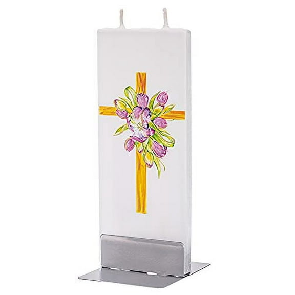 Flatyz Thank You Yellow Floral Print Candle