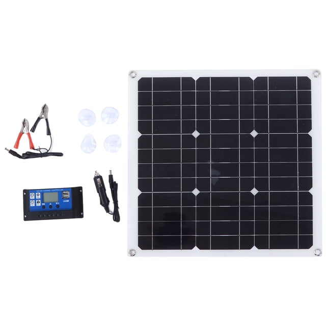 Dual USBDC Solar Panel Kit,30W Solar Panel Kit Solar Panel Kitwith A Controller W Solar Panel A Controller Versatile Functionality