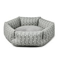 thumbnail image 3 of Vibrant Life Small Cozy Cuddler-Style Dog & Cat Bed, Gray Ikat Print, 3 of 7