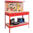 thumbnail image 1 of Costway Table de Rangement d'Atelier pour Banc de Travail W/ Tiroir Peg Board, 1 of 7