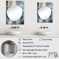 thumbnail image 4 of Designart "Nautical Shapes in Blue and White IV" Coastal Minimalism Oversized Wall Mirror - Coastal Landscapes Bedroom Wall Mirror Large - Multiple Color Options, 4 of 6