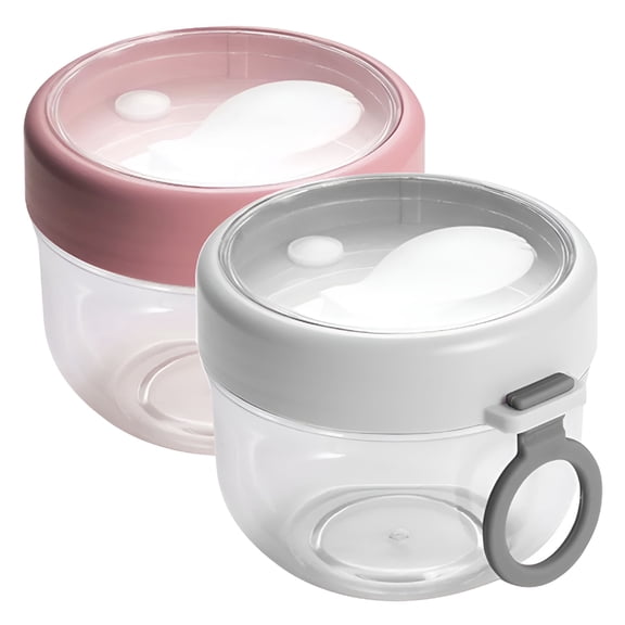 ACDANC 2 Pcs Overnight Oat Container Jars for Oats Oatmeal Seal