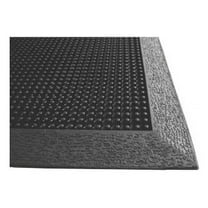 Genuine Joe Brush Tip Scraper Mat - Indoor, Outdoor - 60" Length x 36" Width x 0.40" Thickness - Rectangle - Rubber - Black