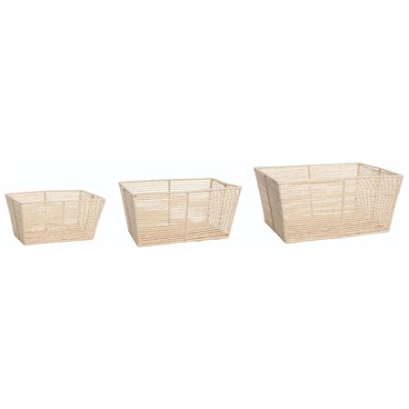 VIP Paper 15.75 in. Brown Baskets Set of 3