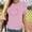 Pink, variant on Womens Shirt Valentine's Day Trendy Womens Tops Crewneck Short Sleeve Print Blouse Casual Loose Fit Lady Tops Weekend Spring Summer Clothes Gray