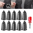 thumbnail image 6 of funtasica 10 Pieces Repair Tire Rubber Nail ,Vacuum Repair Tire Kits ,with Screwdriver, Tire Plug Kit Fast Repair Tire Tool for ATV 7mmx14mm, 6 of 8