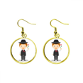 thumbnail image 1 of Traje Negro Argentina Cartoon Ear Dangle Golden Drop Earring Jewelry Mujer Unbranded M, 1 of 3
