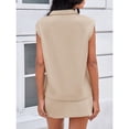 thumbnail image 3 of Womens 2 Piece Skirt Sets Summer Sleeveless Half Zip Sweatshirt Athletic Skorts Tennis Casual Outfits 2XL, 3 of 4