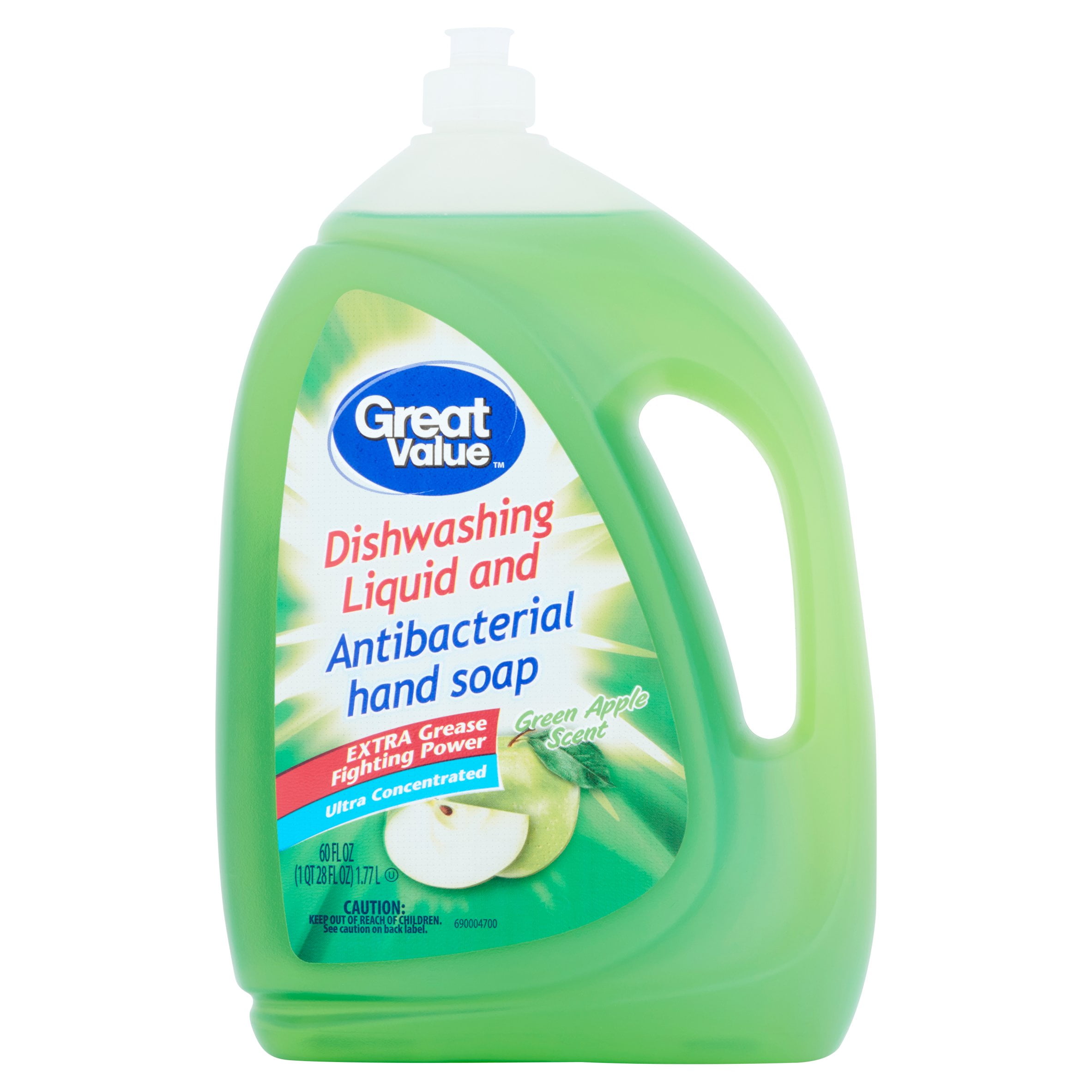 Great Value Crisp Apple Scent Ultra Dishwashing Liquid Antibacterial ...
