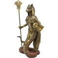 thumbnail image 6 of Ebros 11"H Egyptian Bastet Cat With Snake Holding Spear & Shield Statue 11"H, 6 of 7