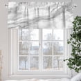 thumbnail image 5 of Abstract Marble Valances for Windows, 54 x 18in, Minimalist Art Back Texture Minimalist Art Rod Pocket Kitchen Valance Curtain Light Filtering Window Treatments for Living Room Bedroom, 1 Panel, 5 of 7
