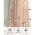 thumbnail image 6 of Orange Ombre Sheer Curtains 84 Inch Length 2 Panels Set for Living Room/Bedroom, Farmhouse Stripes Modern Abstract Art Kitchen Curtains Grommet Semi-Sheer Curtains Drapes Window Treatments 42"x84"x2, 6 of 7