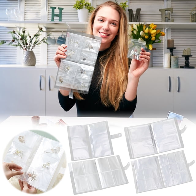 Xihbxyly Organizador de Joyas Transparente, Gran Capacidad, Cierre Hermético, Protección Contra Arañazos, Fácil de Transportar, Compañero de Viaje, 240 Compartimentos para Joyas, Tamaño 20,5 X 11,4 C
