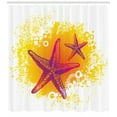 thumbnail image 3 of Ambesonne Starfish Shower Curtain, Tropic Animals, 69"Wx70"L, Fuchsia Hot Pink Yellow, 3 of 3