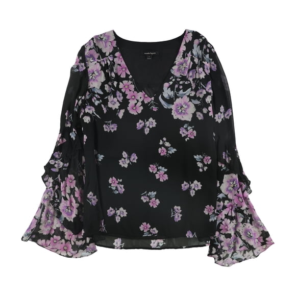 Nanette Lepore Zen Pullover Blusa para Mujer, Púrpura, XS