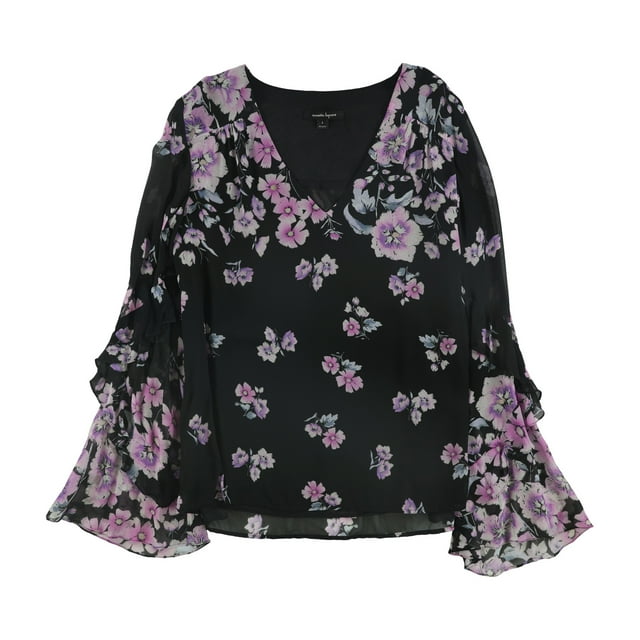 Nanette Lepore Zen Pullover Blusa para Mujer, Púrpura, XS