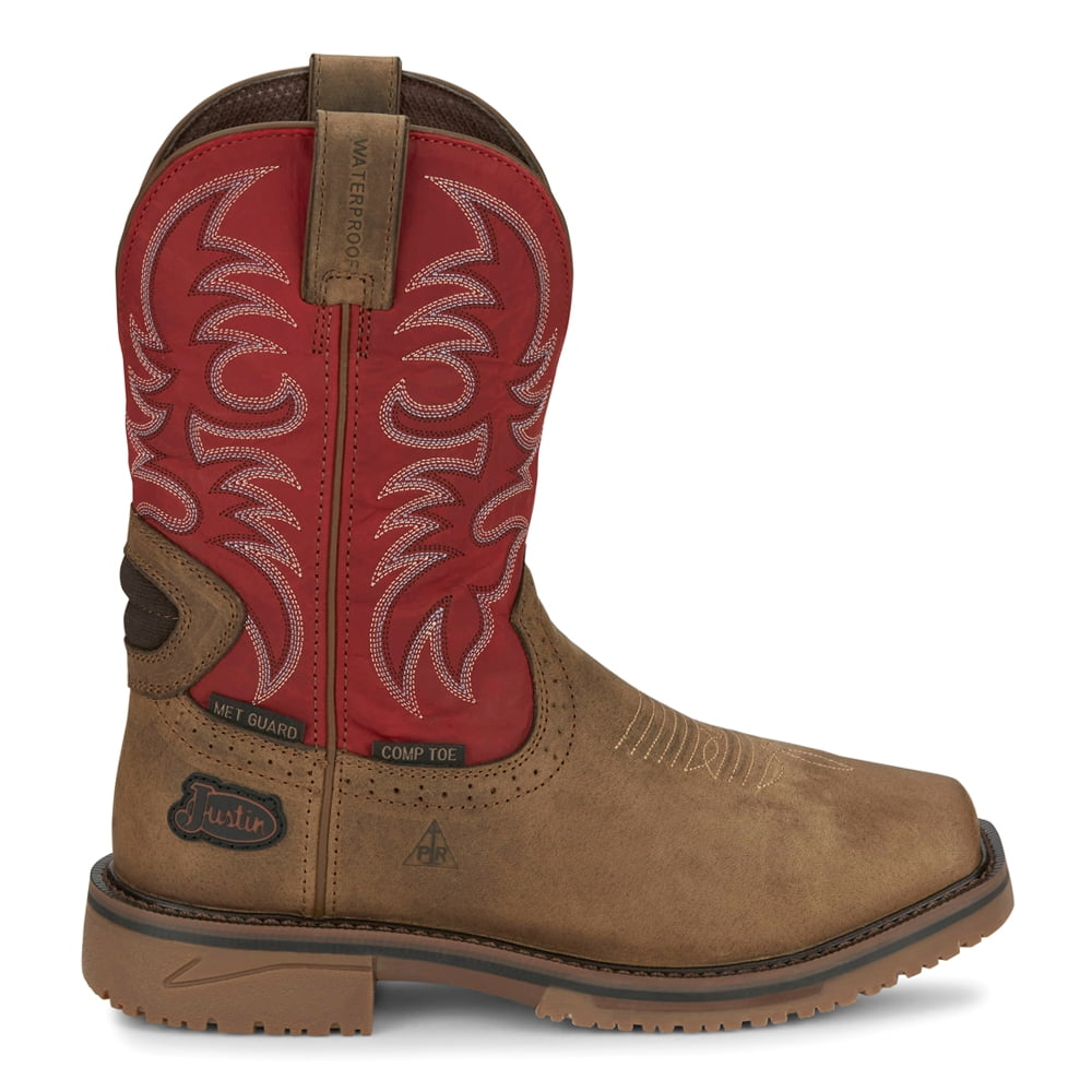 ? Justin Boots Original Workboots Fireman Brown ML4004 Men’s 11.5 D Steel Toe Murdoch main image 3