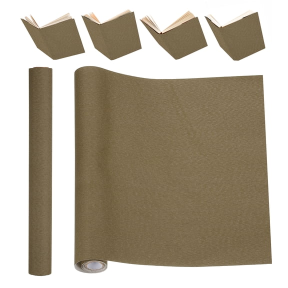 Uxcell Book Binding Cloth, 51 x 11 Inches Book Cloth for Repairing and Binding, Brown
