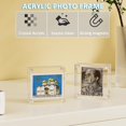 Small Wallet Screen PODJEH-Mini Clear Picture Frame 2x2 inch, Magnetic Acrylic Frame Double ...