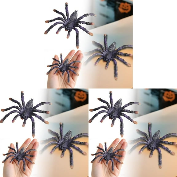 Halloween Spider Figures Set - Realistic Spiders with Giant Tarantula for Prank Props, Party Decorations and Educational Animal Toys for Children