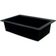 thumbnail image 4 of Transolid Radius 33in x 22in silQ Granite Drop-in Single Bowl Kitchen Sink with 4 CADE Faucet Holes, In Black, 4 of 4