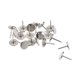 thumbnail image 5 of Uxcell 0.43''x0.59'' Clavos de tapicería, clavos de cabeza plana para muebles, pines de hierro tono plateado 50 piezas, 5 of 5