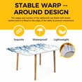 thumbnail image 4 of Blue Eucalyptus Table Cloths for 6 Foot Rectangle Tables, Watercolor Spring Weeping Botanical Patio Waterproof Elastic Fitted Tablecloths, Washable Rectangular Table Cover for Camping, 4 of 8