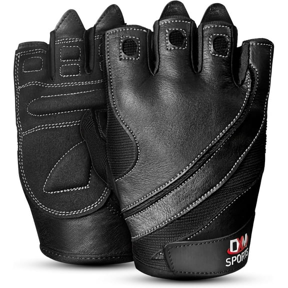 DXM SPORTS Weightlifting Workout Gym Gloves for Men - Medium, Black