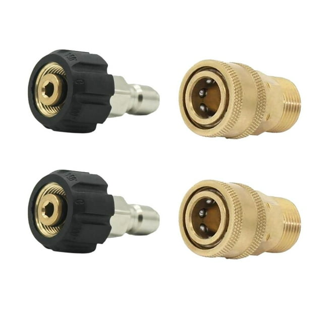 2 Unidades Conector De Liberación Rápida M22 / 14 A 1/4 Adaptador De Arandela De Presión Piezas De Acoplamiento Soledad Adaptador de manguera de lavadora a presión