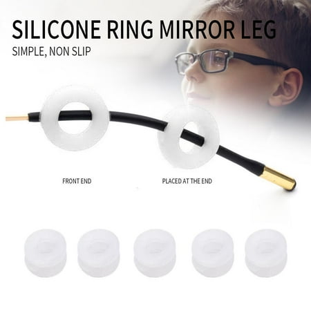 

Pgeraug Spectacle frame Anti-Slip Round Comfort Glasses Retainers Anti Slip Glasses Hooks (10 Pairs) Rack White