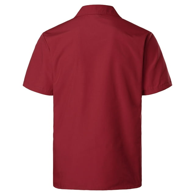 T-Shirt à Col Rabattu pour Hommes Printemps/été - Design à Poche et Bouton, Polyester/Spandex, Tailles M-TTTTG (Buste 116-154cm)