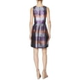 thumbnail image 2 of Laundry Womens Stripe Fit & Flare Dress, Metallic, 12, 2 of 2