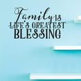thumbnail image 1 of Custom Decals Family Is Life's Greatest Blessing Wall Art Size: 20 Inches x 40 Inches Color: Black, 1 of 1