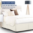 thumbnail image 2 of SKY BEDDINGS Luxury Pleated Queen Bed Skirt with Split Corners - 14 Inch Tailored Drop - Pleated Dust Ruffle - Wrinkle-Free 100% Microfiber - Easy Fit, Soft & Durable - Ivory, 2 of 5