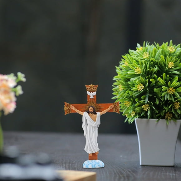 Pisexur Spring Decor Easter Cross Decoration Pendant, Interior Wall Decoration Gifts, Resin Handicrafts, Gifts For Friends And Artwork Placed At Home Easter Basket Stuffers for Kids
