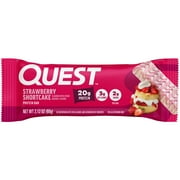 Quest Strawberry Shortcake Flavor Protein Bar, Gluten Free, High Protein, 12 Count
