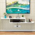 thumbnail image 4 of Tv Stand Cabinet Tv Wall Units for Living Room Wall Hanging Tv Stand Floating Tv Unit Wall-Mounted Tv Cabinet Shelf Router Shelf DVD Set-Top Box Storage Rack/D/150Cm, 4 of 6