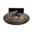 thumbnail image 5 of Sculpture Metal Iron Textured Circular Cutout Design Metallic Finish for Home Office Bedroom Living Room Glam Decor - 18" Black & Gold, 5 of 14