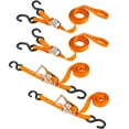 thumbnail image 1 of 120" Orange Motorcycle & ATV Cam Buckle and Ratchet Tie-down strap set, 1 of 2