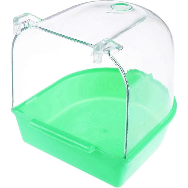 26-27 Removable plastic parrot bath plug-in cleaning tub (green) 1 piece
