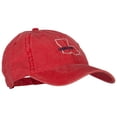 thumbnail image 5 of Louisiana with Map Outline Embroidered Washed Cotton Twill Cap - Red OSFM, 5 of 5