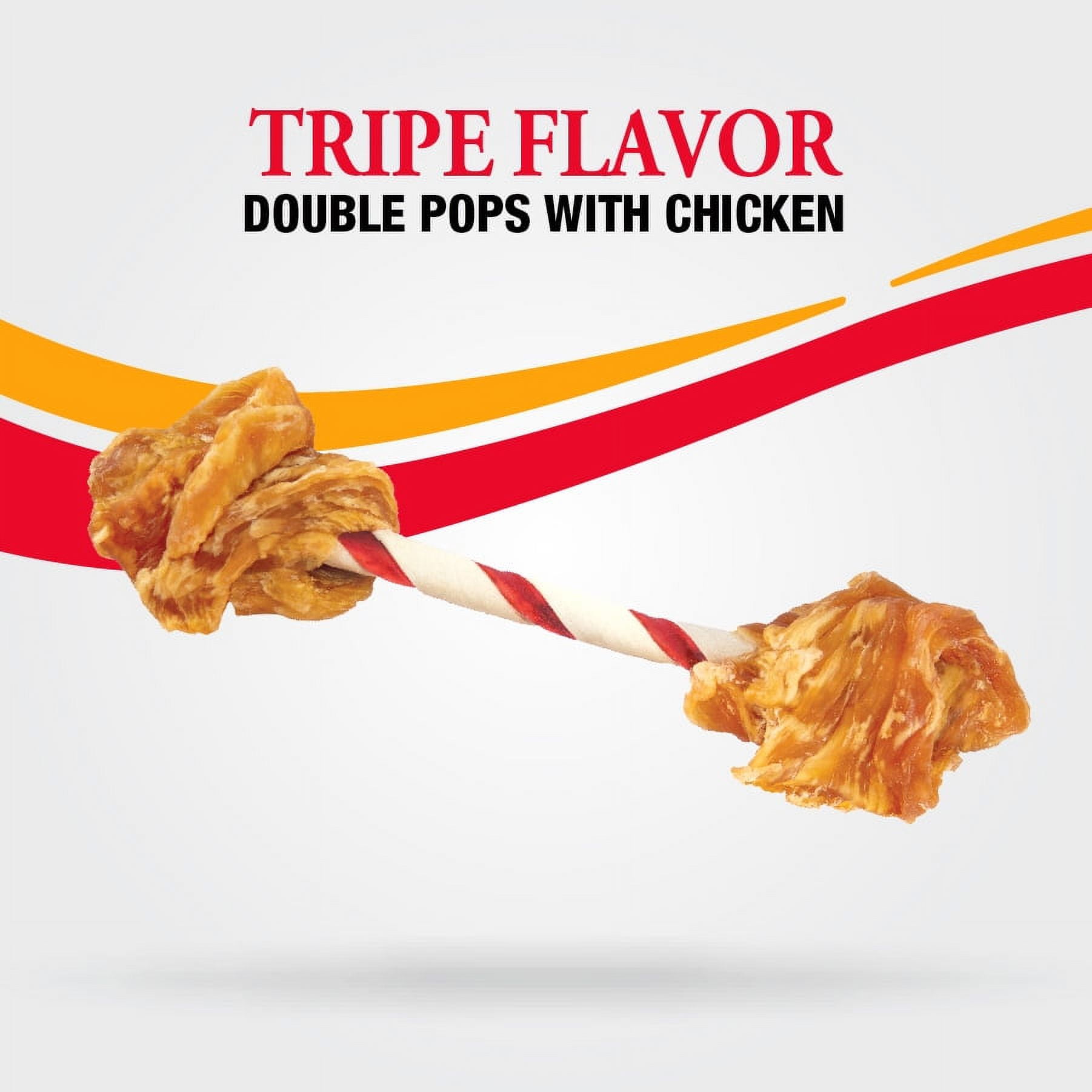 Good 'n' Fun Triple Flavor Double Pops with Chicken, Rawhide Chews for All Dogs, 5.5 oz.