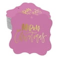 thumbnail image 1 of Inkdotpot Real Gold Foil Merry Christmas Tags Favor Bracket Shape Hang Pack Of 50 Paper Tags, 1 of 6