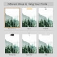 thumbnail image 4 of PixonSign Adhesive Canvas Print Wall Art Set - Watercolor Pine Tree Mountain Range Forest Art - Set of 3 Nature Wilderness Landscape Wall Décor for Living Room, Bedroom - 12"x16"x3 Panels Unframed, 4 of 5