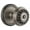 Antique Pewter, variant on Grandeur 814329 Georgetown Solid Brass Rose Privacy Knob Set - Brass