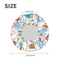 thumbnail image 6 of Easygdp Summer Stamp Shower Caps for Women, Double Waterproof Layers Shower Cap, Quick Drying Bath Hair Cap Reusable, 6 of 9